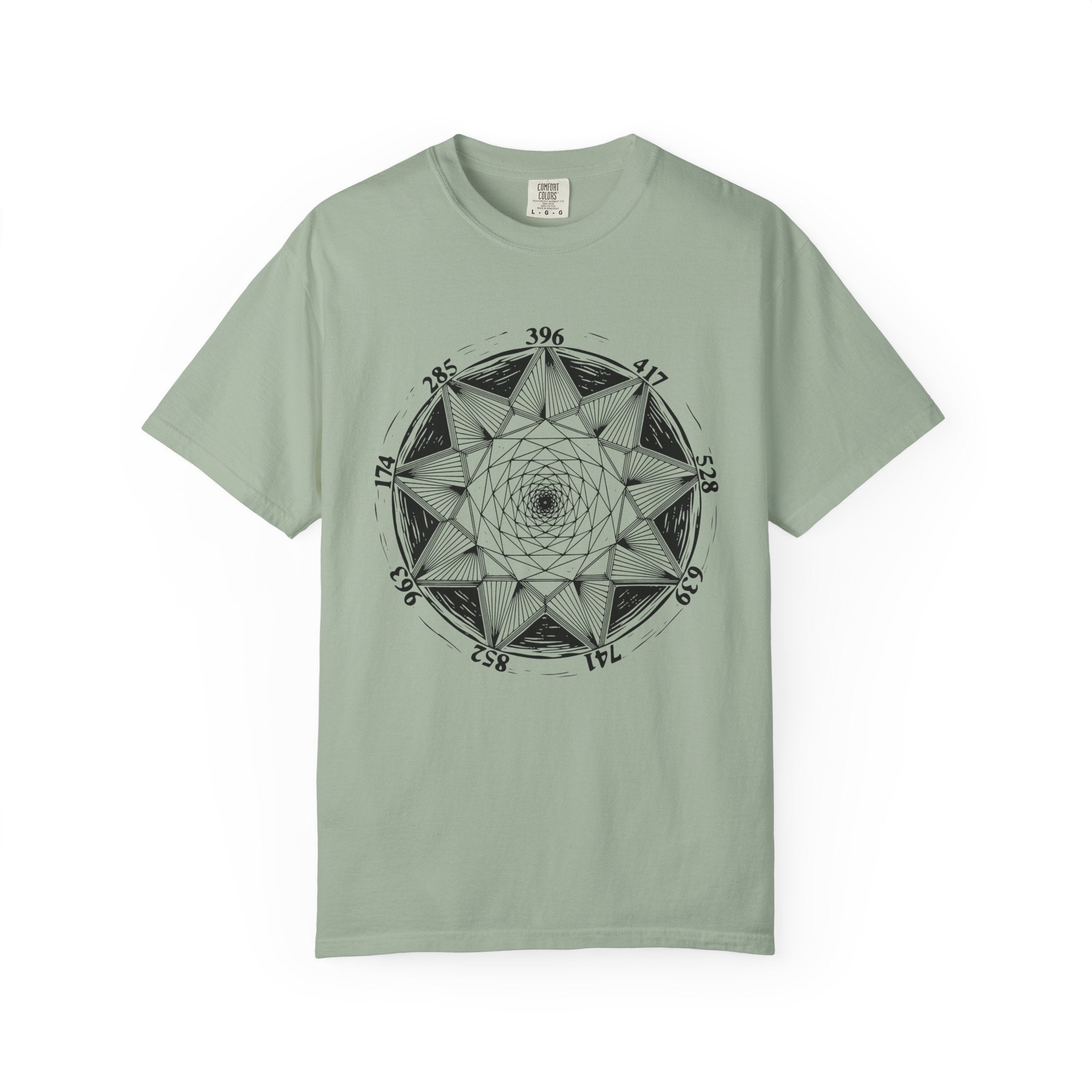 All Solfeggio Frequencies Sacred Geometry Mandala Vibrational Art Comfort Colors® Unisex T-Shirt