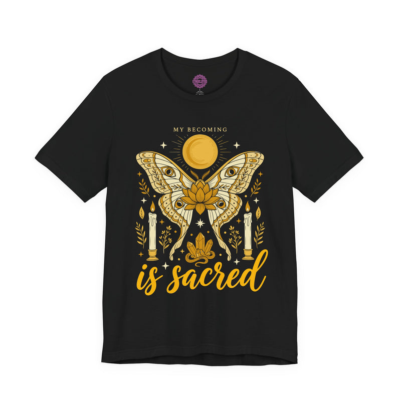 My Becoming is Sacred Celestial Moth Premium Unisex T-Shirt