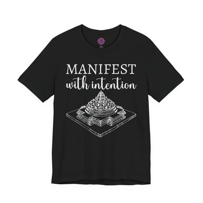 Manifest With Intention Sacred Geometry Meru Premium Unisex T-Shirt