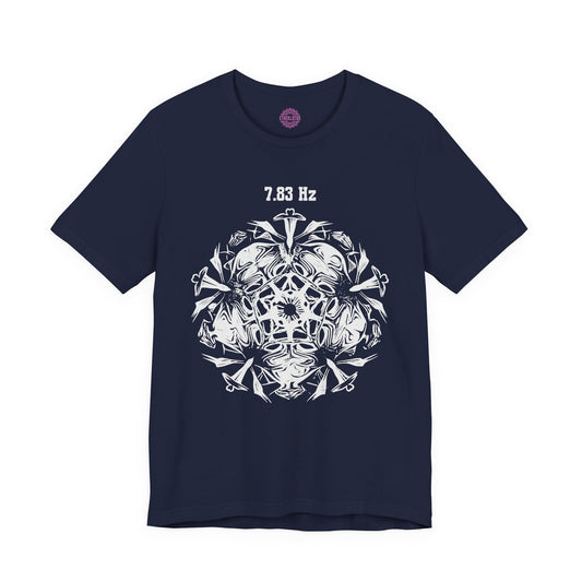 7.83 Hz Schumann Resonance Cymatics Earth Frequency Sound Premium Unisex T-Shirt