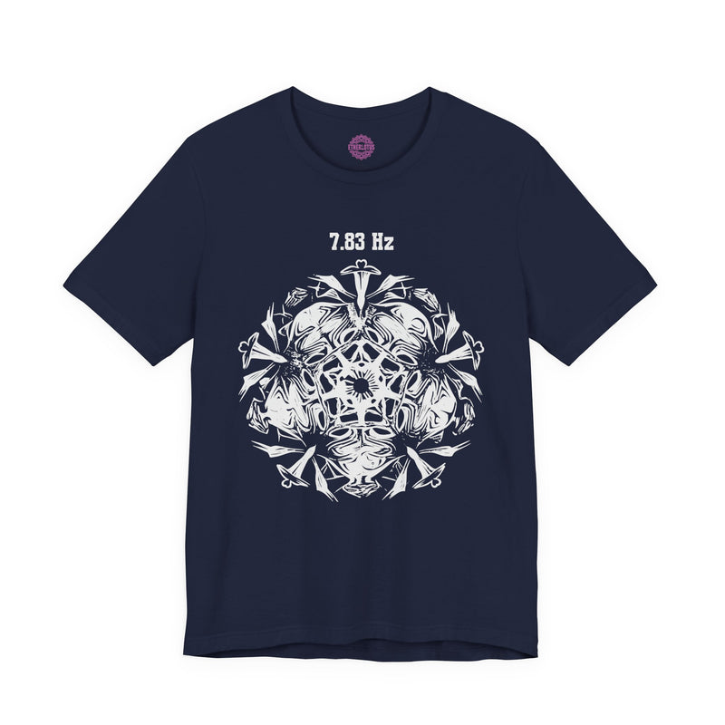 7.83 Hz Schumann Resonance Cymatics Earth Frequency Sound Premium Unisex T-Shirt