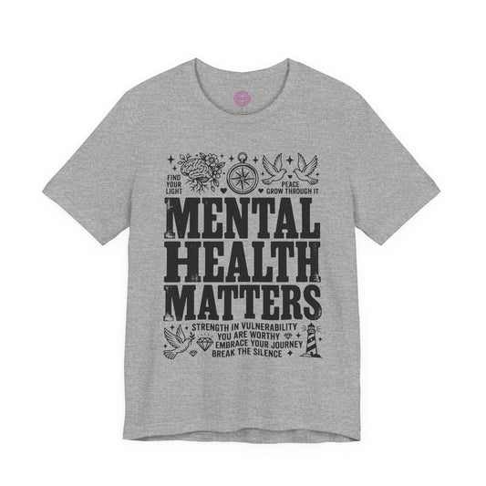 Mental Health Matters Tattoo Flash Premium Unisex T-Shirt