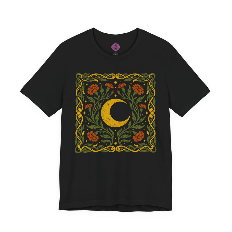 Art Nouveau Marigold Moon Premium Unisex T-Shirt