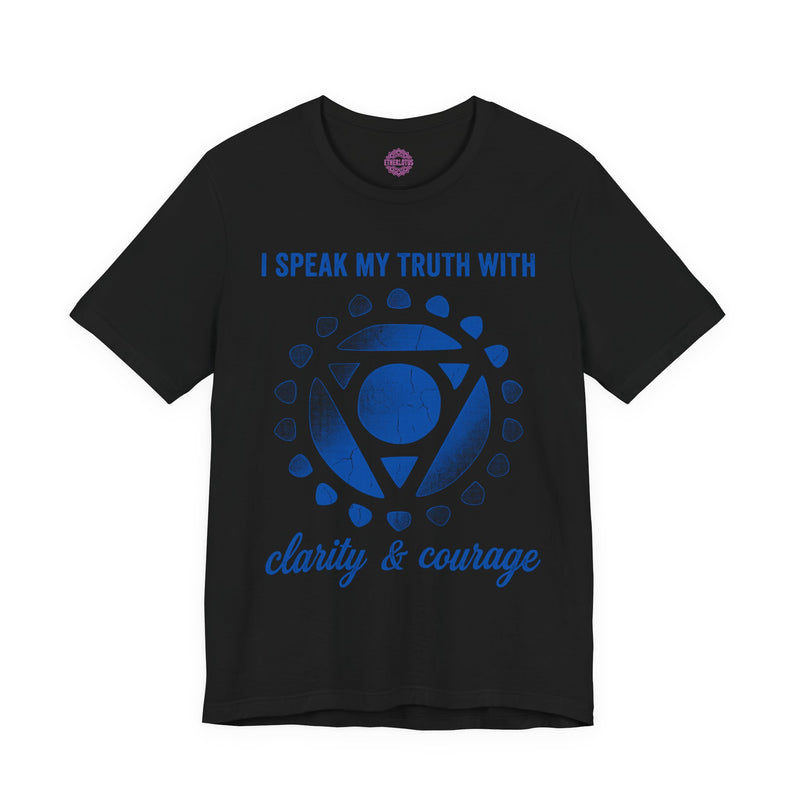I Speak My Truth With Clarity and Courage Throat Chakra Premium Unisex T-Shirt