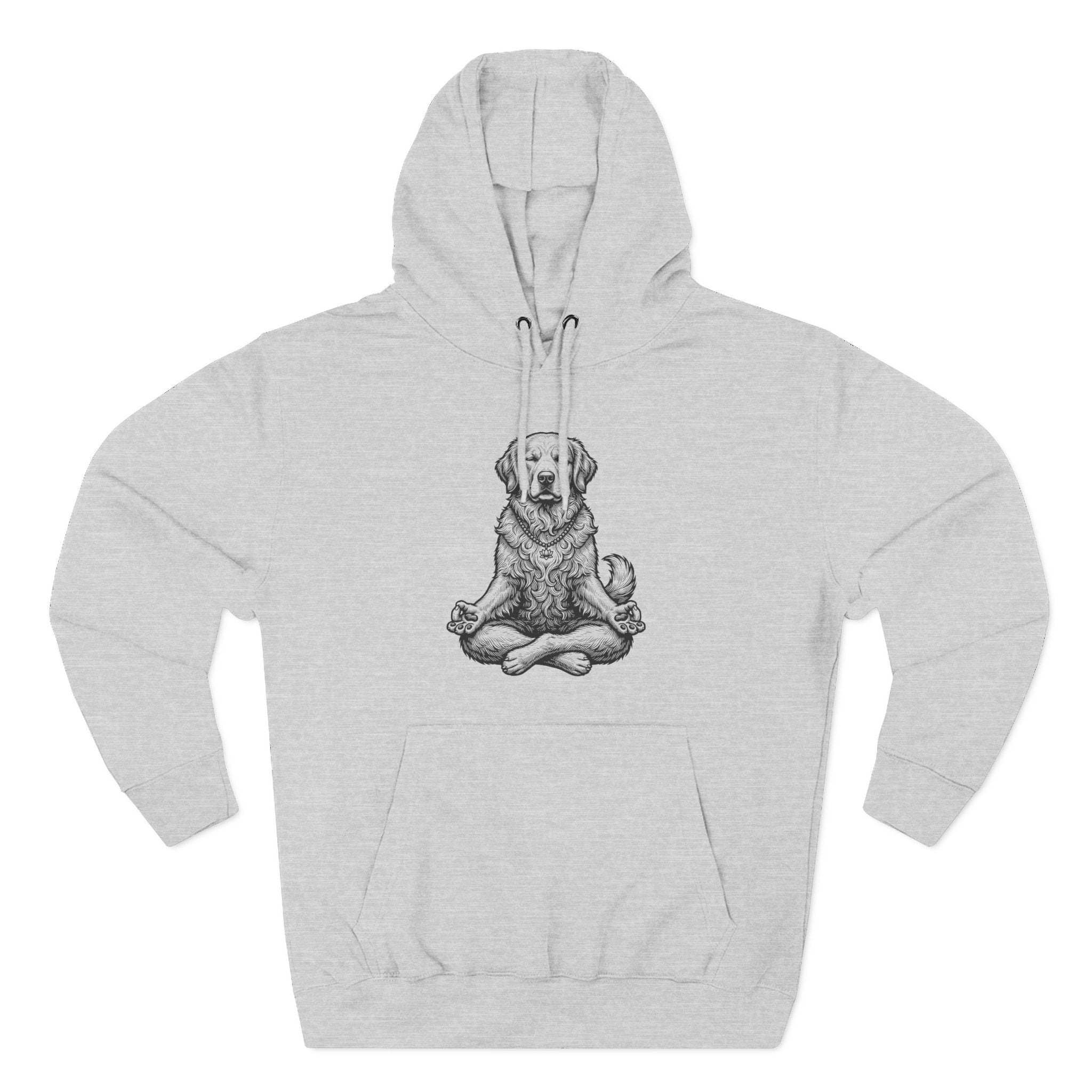 Zen Golden Retriever Meditation Lotus Mala Premium Unisex Hoodie