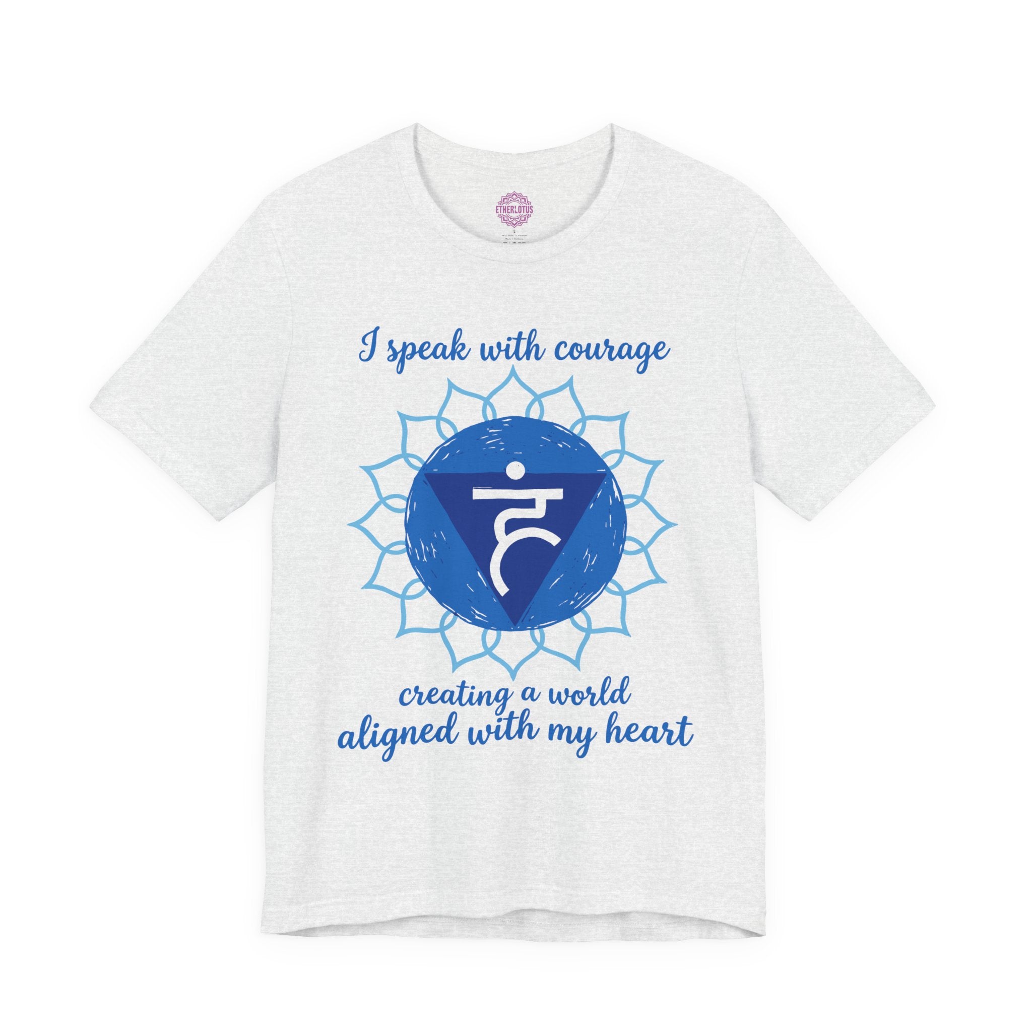 I Speak With Courage Creating a World Aligned With My Heart Throat Chakra Premium Unisex T-Shirt