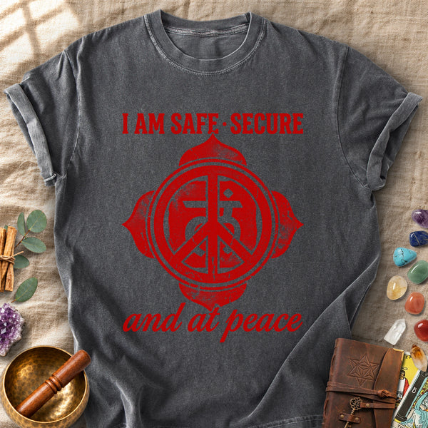 I Am Safe Secure and at Peace Root Chakra Comfort Colors® Unisex T-Shirt