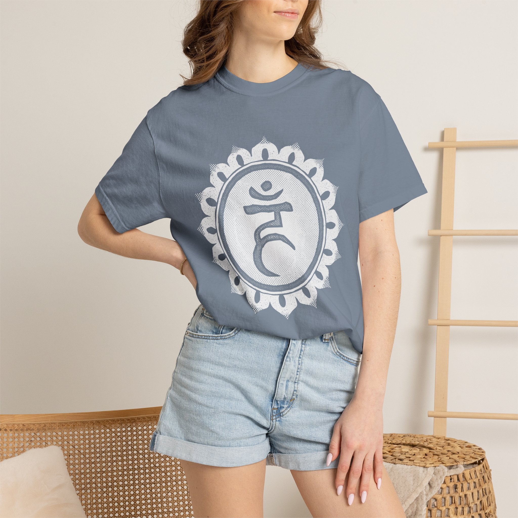 Ham Bija Vishuddha Throat Chakra Symbol Sacred Geometry Comfort Colors® Unisex T-Shirt