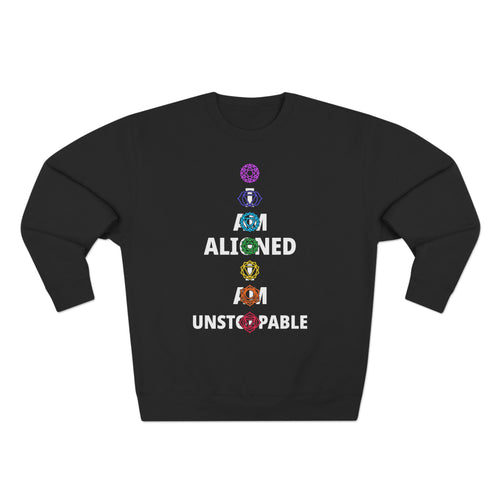 7 Chakras "I Am Aligned I Am Unstoppable" Energy Premium Unisex Sweatshirt