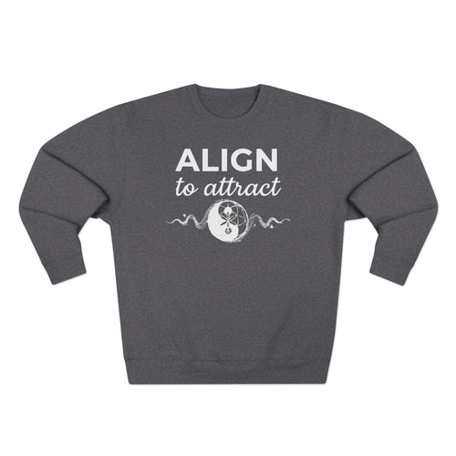 Align To Attract Yin Yang Sacred Geometry Premium Unisex Sweatshirt