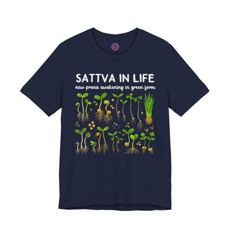 Sattva in Life New Prana Awakening in Green Form Premium Unisex T-Shirt