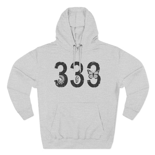 333 Angel Number Butterfly Metamorphosis Premium Unisex Hoodie
