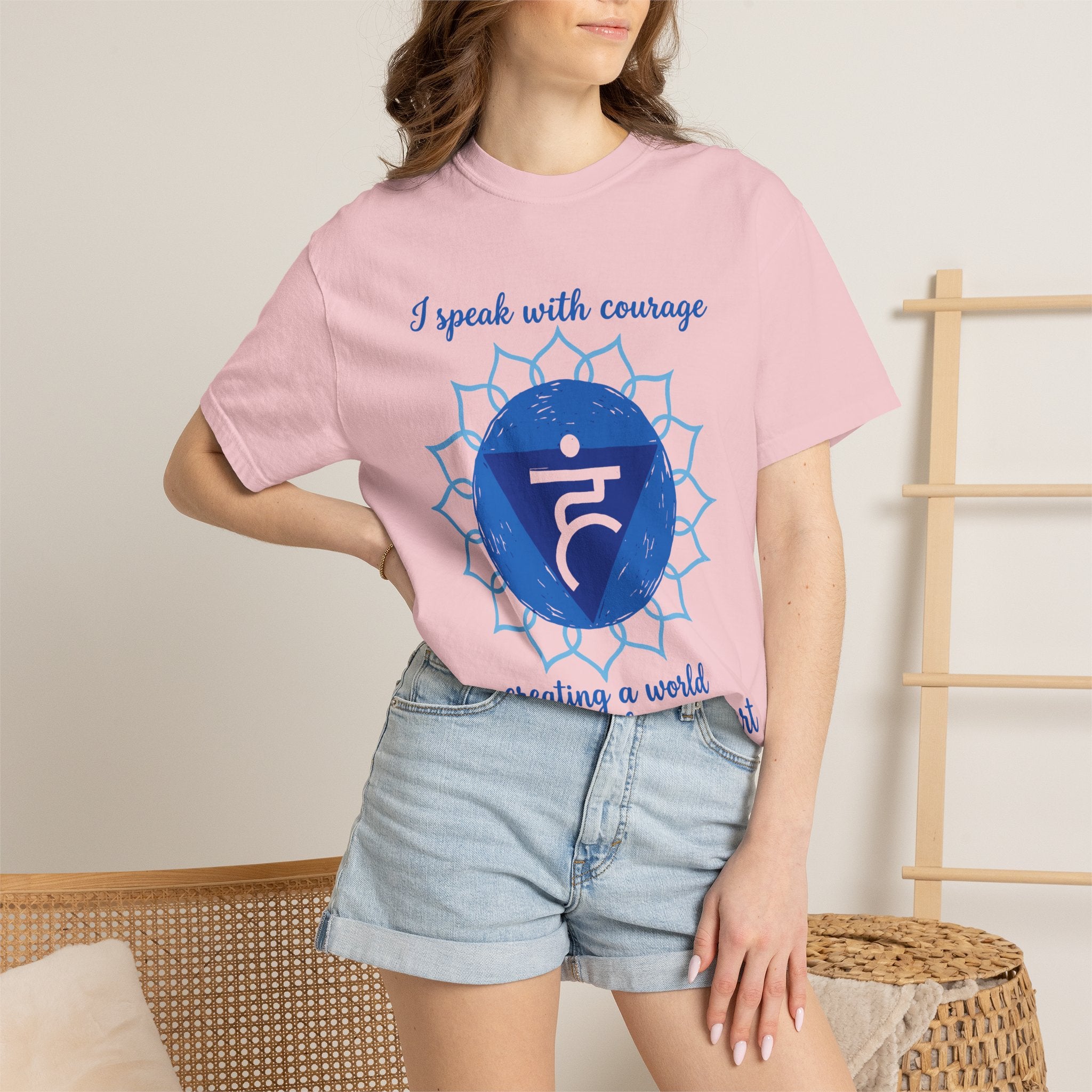 I Speak With Courage Creating a World Aligned With My Heart Throat Chakra Comfort Colors® Unisex T-Shirt
