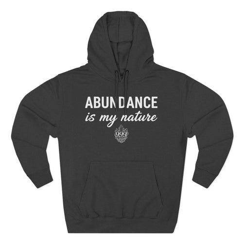 Abundance Is My Nature 999 Crystal Premium Unisex Hoodie