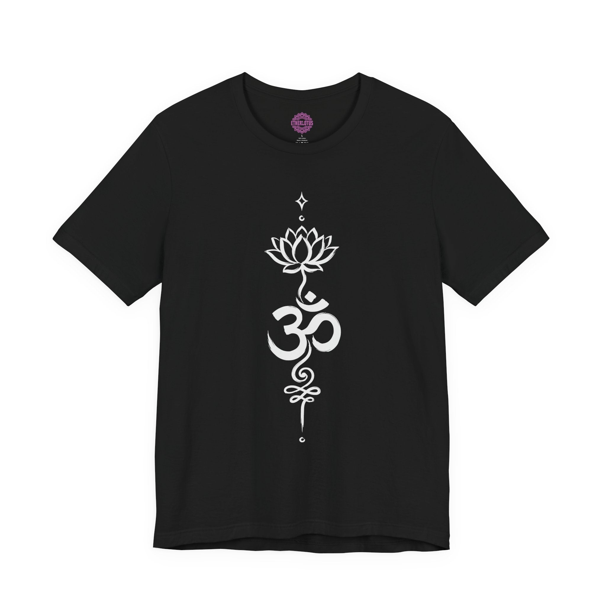 Om Lotus Unalome Ink Brush Sacred Awakening Premium Unisex T-Shirt