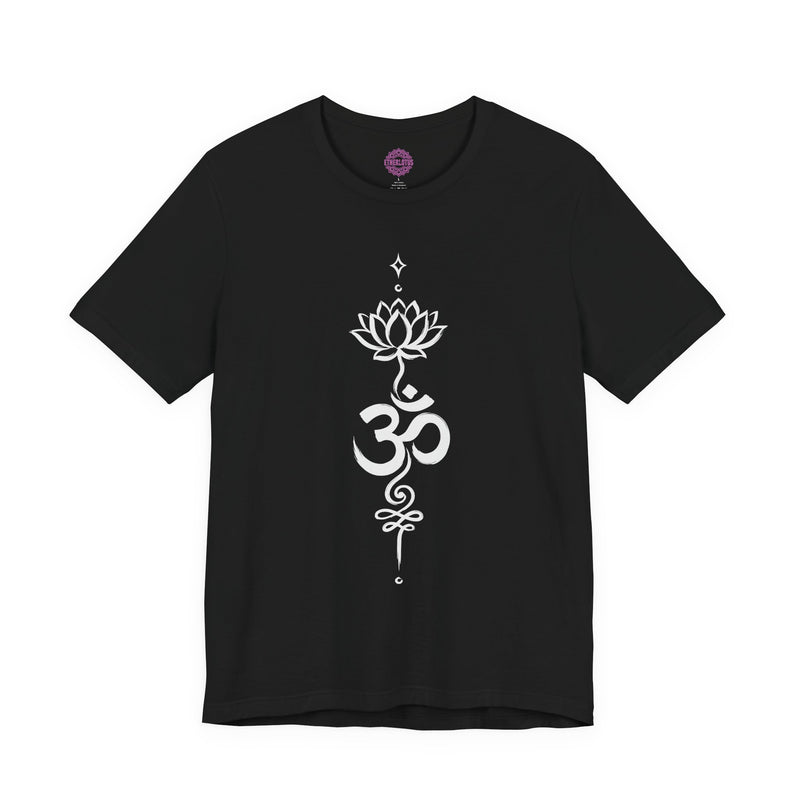 Om Lotus Unalome Ink Brush Sacred Awakening Premium Unisex T-Shirt