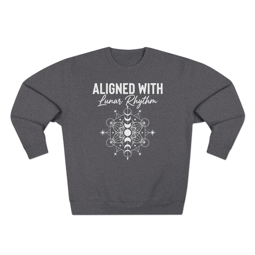 Aligned With Lunar Rhythm Mandala Premium Unisex Sweatshirt