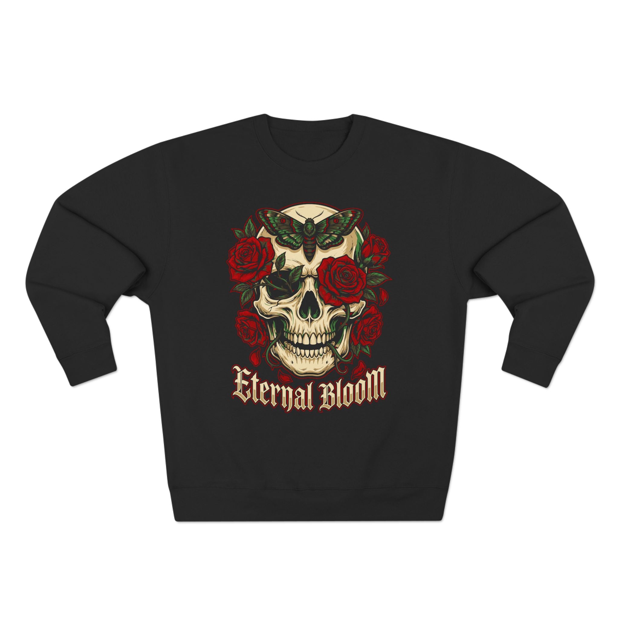 Eternal Bloom Skull Roses Rebirth Premium Unisex Sweatshirt