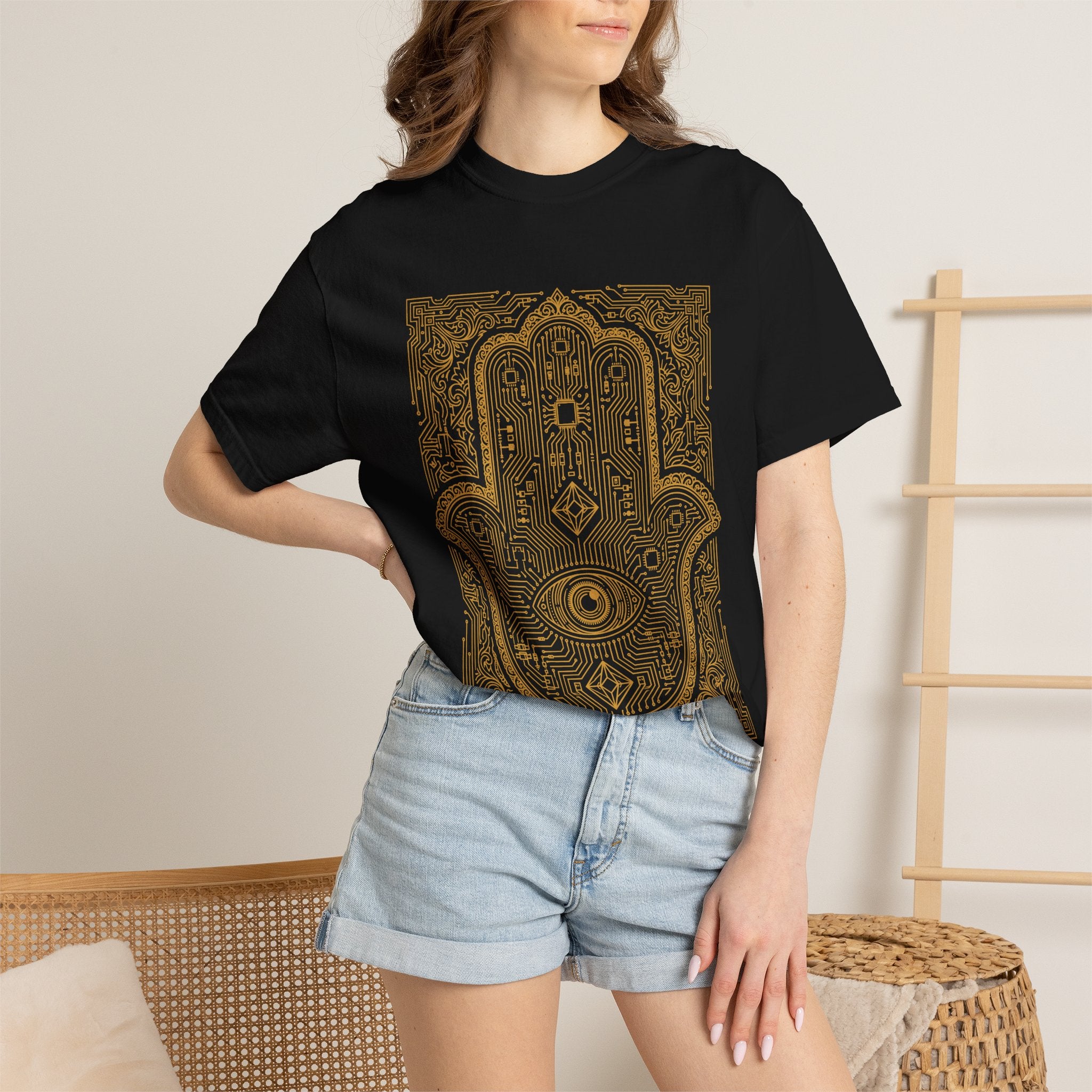 Sacred Circuit Hamsa Divine Protection Comfort Colors® Unisex T-Shirt