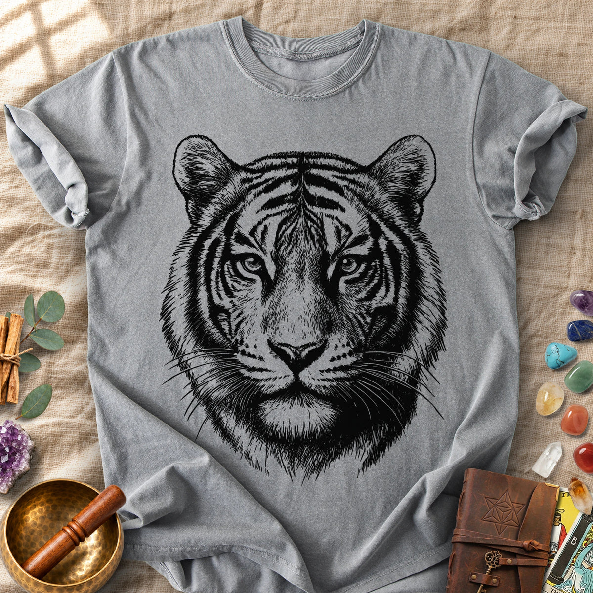 Tiger Head Engraving Comfort Colors® Unisex T-Shirt