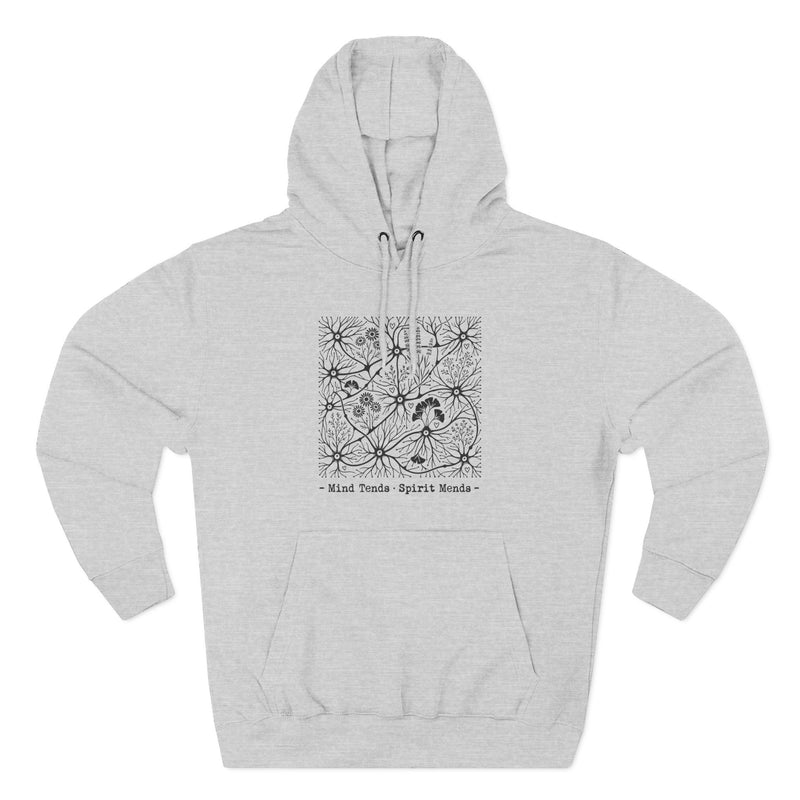 Mind Tends Spirit Mends Neural Garden Premium Unisex Hoodie
