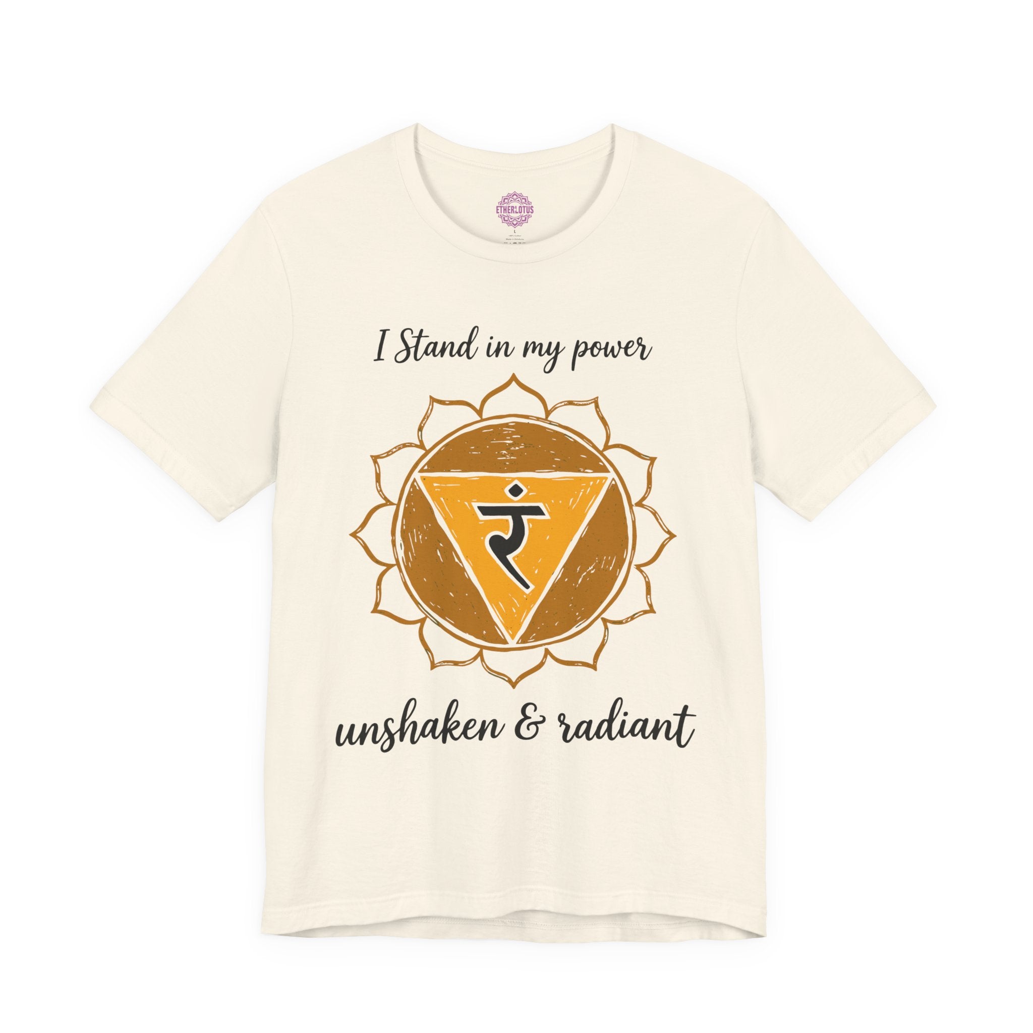 I Stand in My Power Unshaken and Radiant Solar Plexus Chakra Premium Unisex T-Shirt