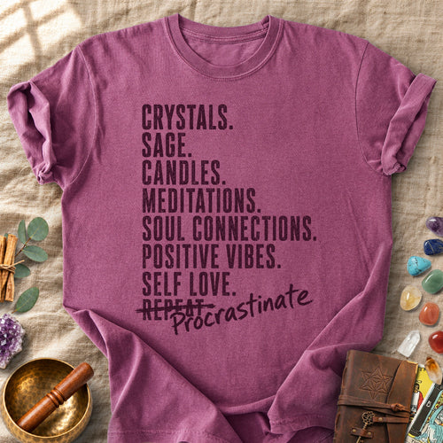 Crystals Sage Candles Procrastinate Comfort Colors® Unisex T-Shirt