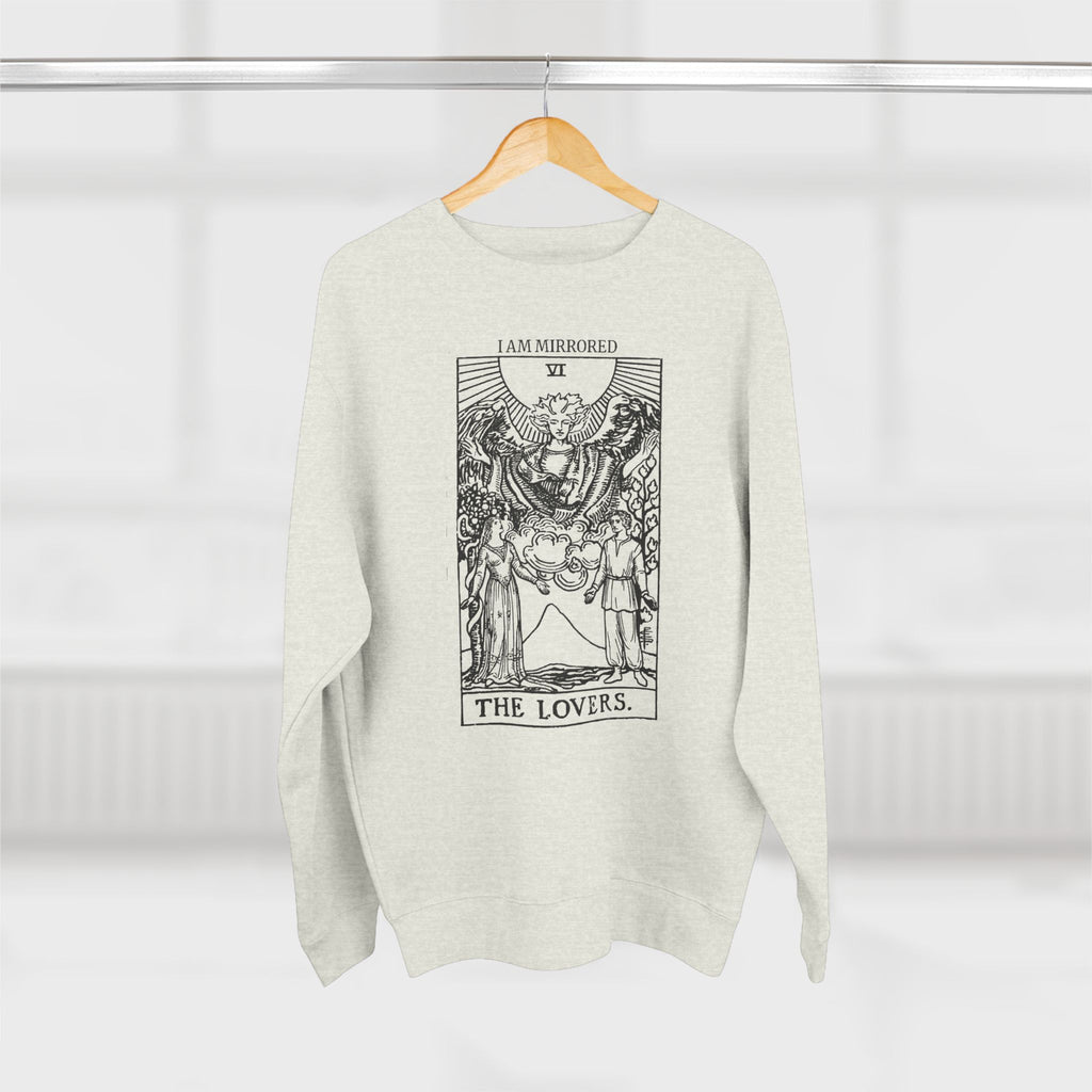 The Lovers Mirrored Soul Tarot Premium Unisex Sweatshirt