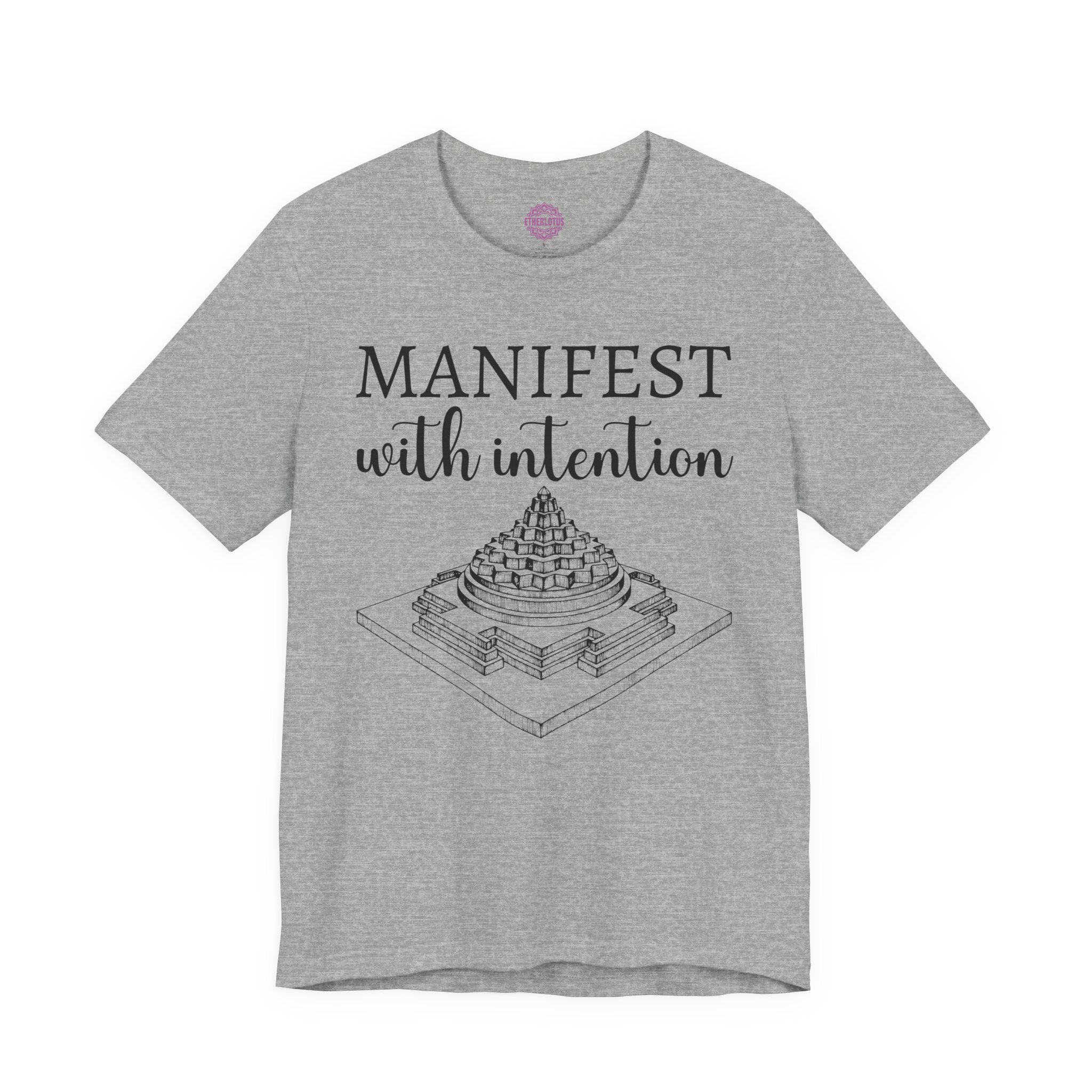 Manifest With Intention Sacred Geometry Meru Premium Unisex T-Shirt