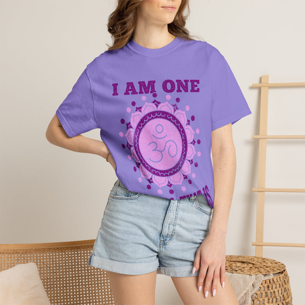 I Am One With All That Is Crown Chakra Om Sahasrara Comfort Colors® Unisex T-Shirt