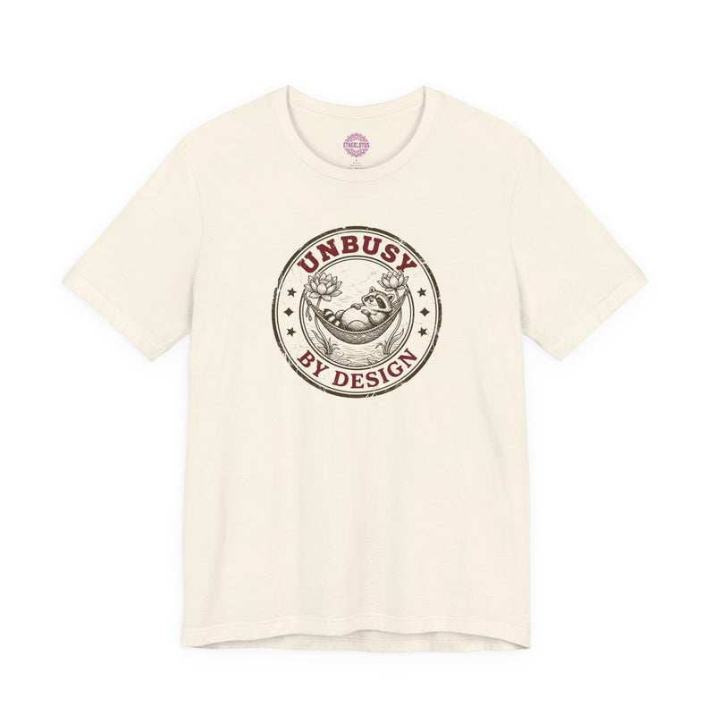 Unbusy By Design Raccoon Lotus Premium Unisex T-Shirt