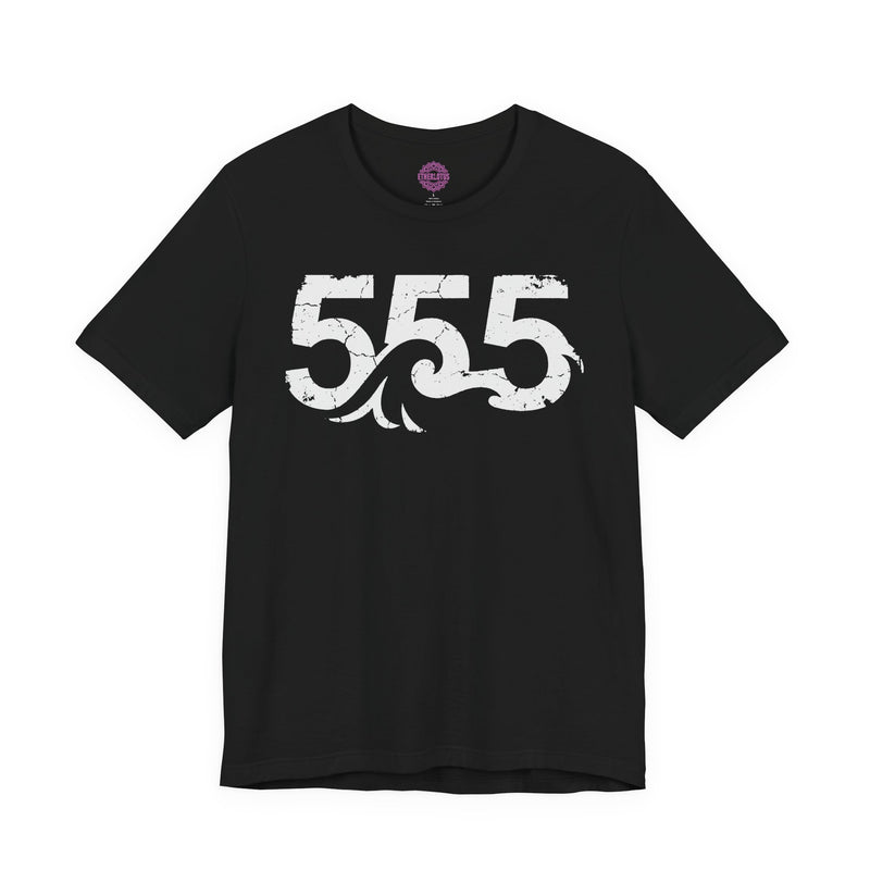 555 Angel Number Wave of Change Premium Unisex T-Shirt