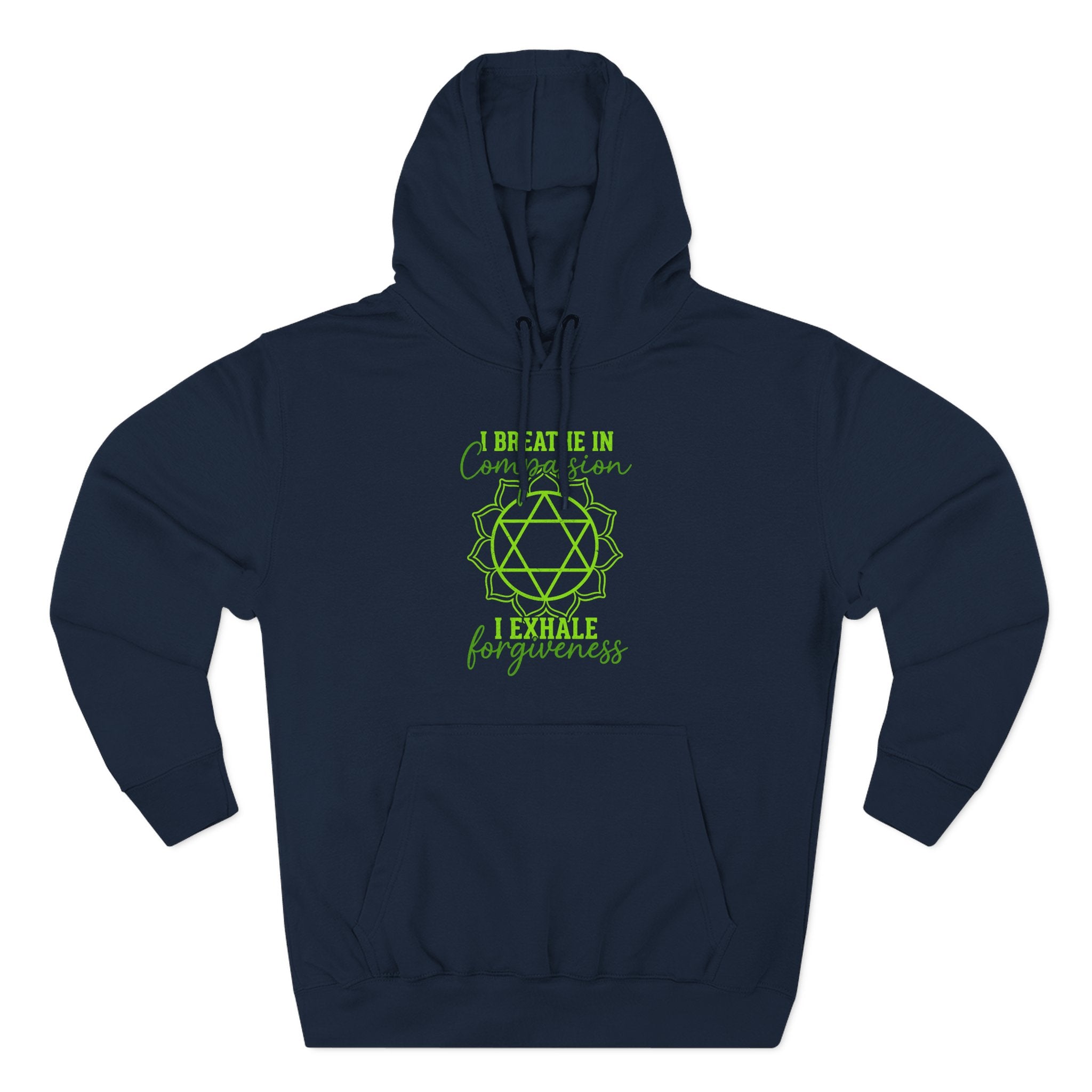 I Breathe in Compassion I Exhale Forgiveness Heart Chakra Premium Unisex Hoodie