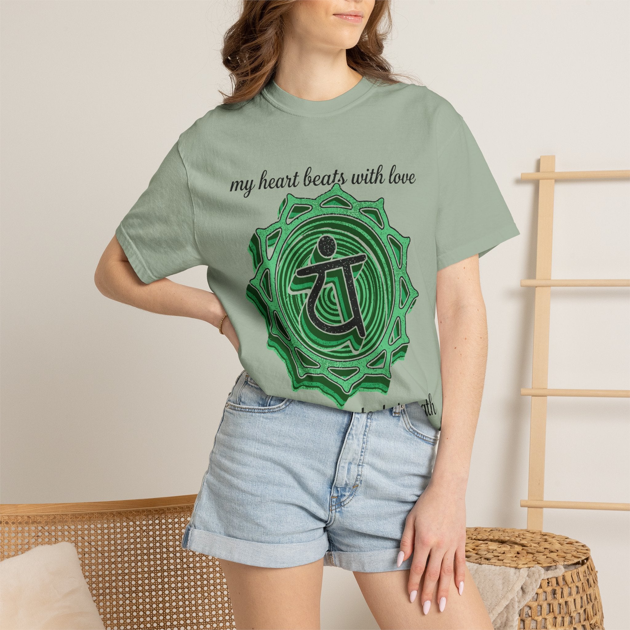 My Heart Beats With Love It Is My Greatest Strength Heart Chakra Comfort Colors® Unisex T-Shirt