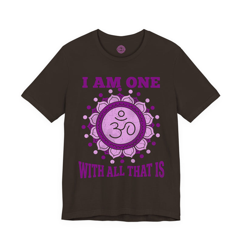 I Am One With All That Is Crown Chakra Om Sahasrara Premium Unisex T-Shirt