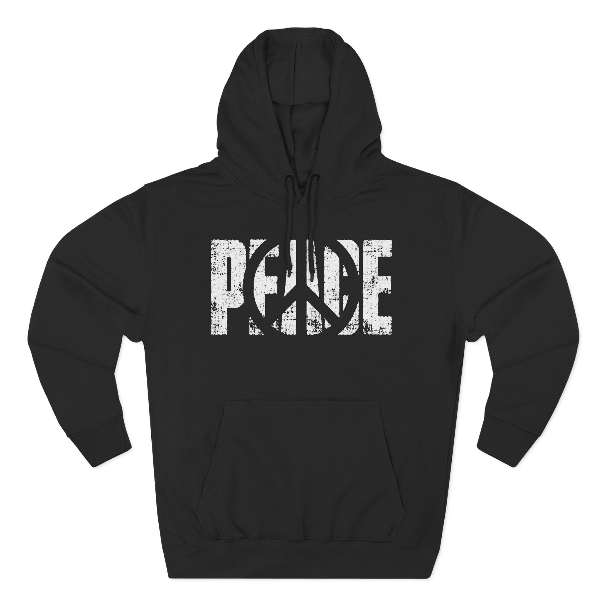 Vintage Peace Sign Spiritual Grunge Statement Premium Unisex Hoodie