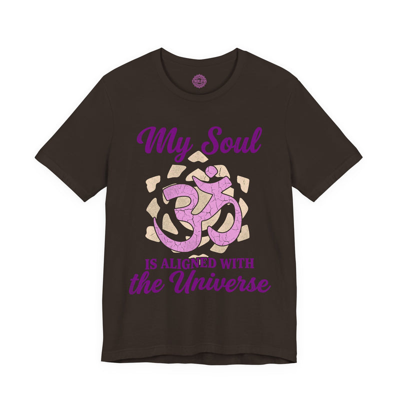 My Soul Is Aligned With the Universe Crown Chakra Om Premium Unisex T-Shirt