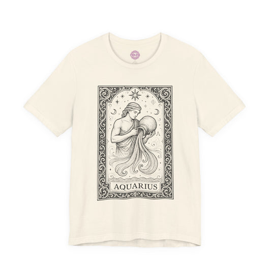 Aquarius Celestial Tarot Card Premium Unisex T-Shirt