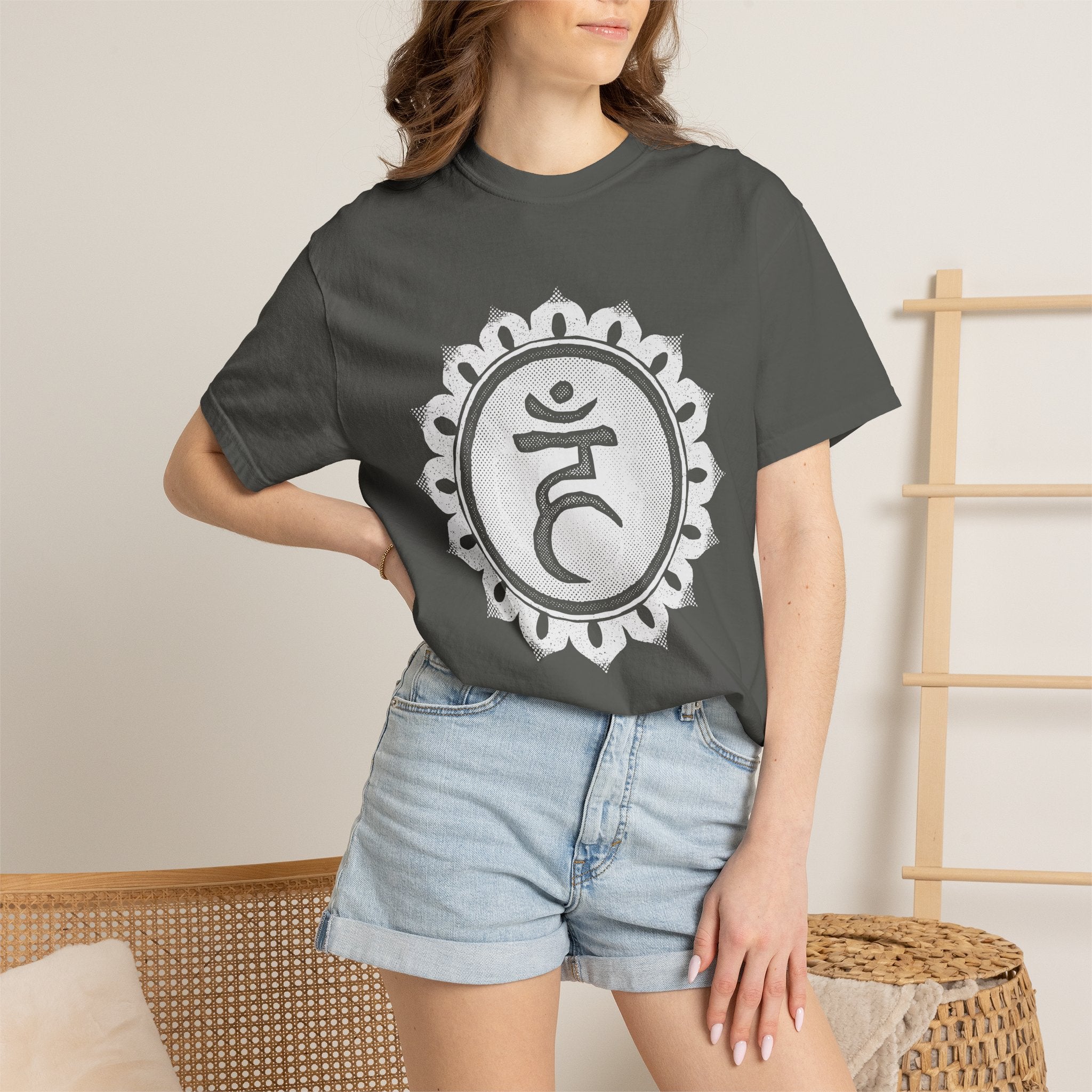 Ham Bija Vishuddha Throat Chakra Symbol Sacred Geometry Comfort Colors® Unisex T-Shirt