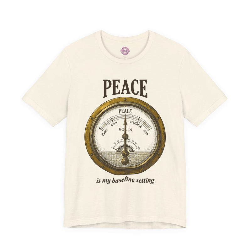 Peace Is My Baseline Setting Vintage Meter Premium Unisex T-Shirt