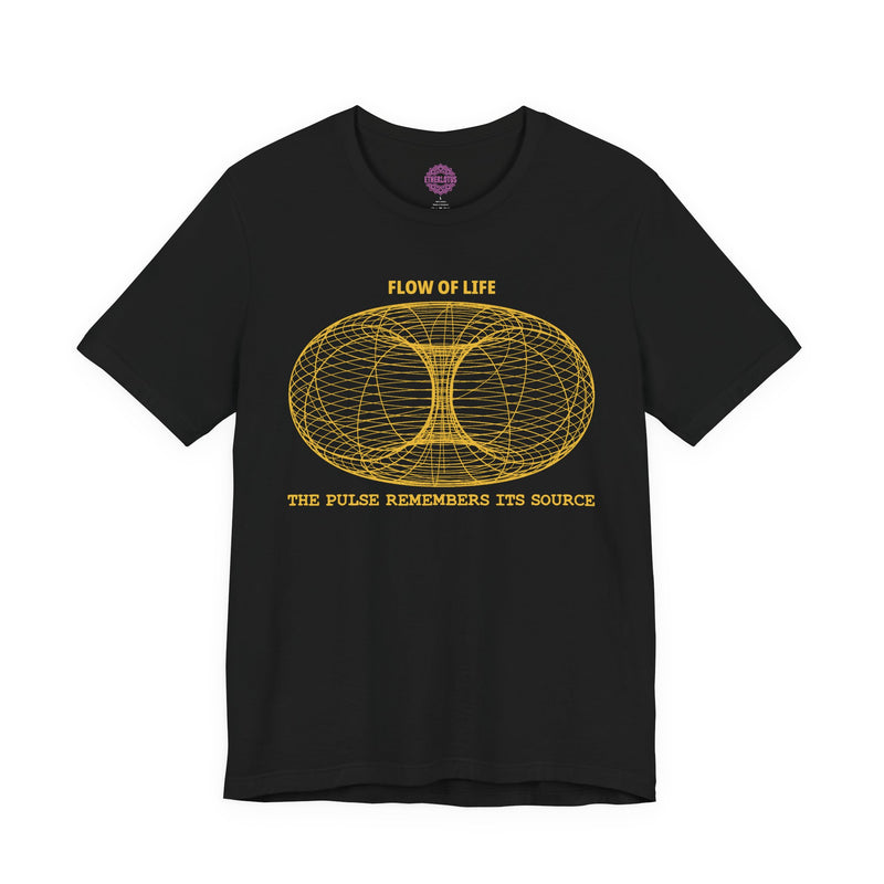 Torus Field "Flow of Life" Sacred Geometry Gold Premium Unisex T-Shirt