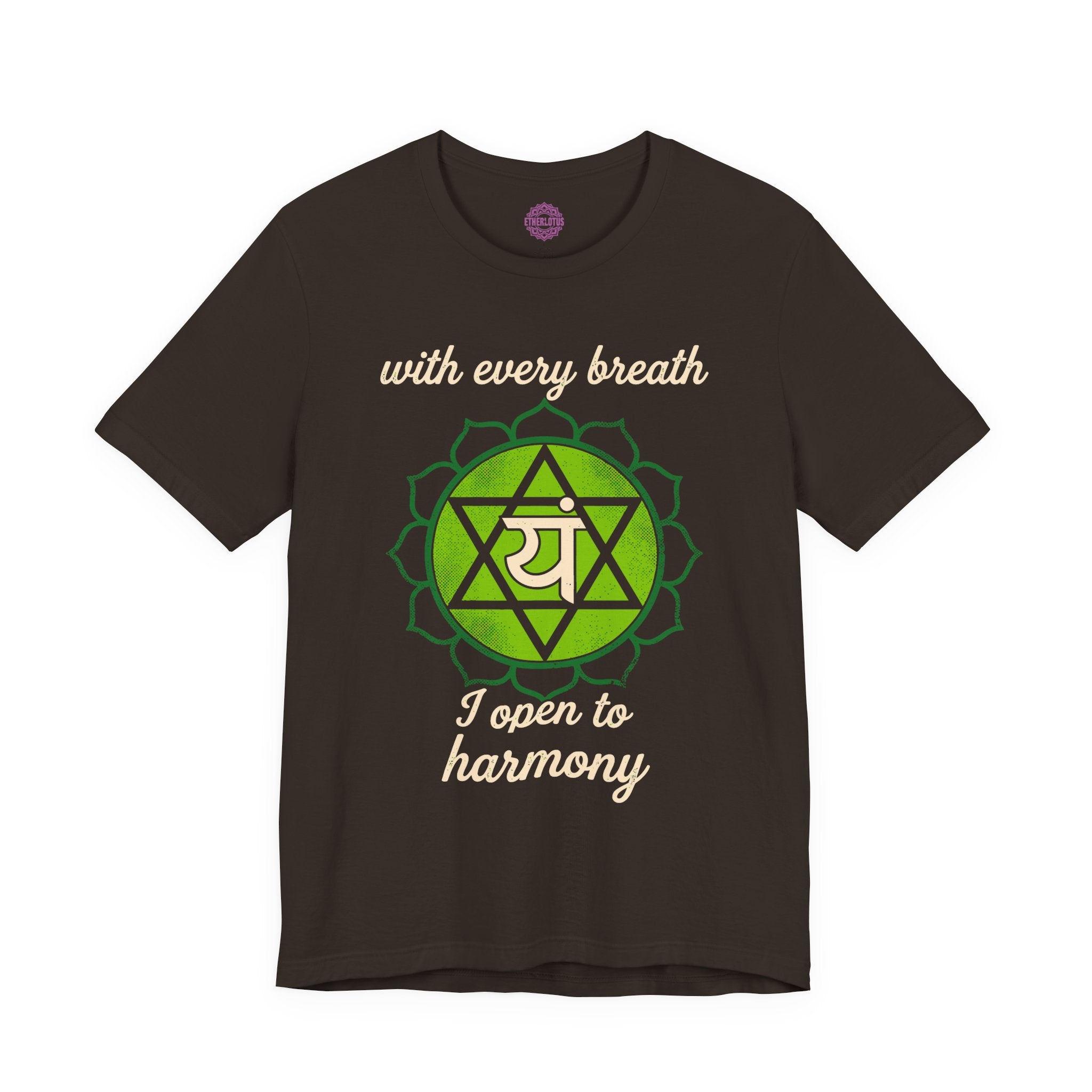 With Every Breath I Open to Harmony Heart Chakra Anahata Yam Premium Unisex T-Shirt