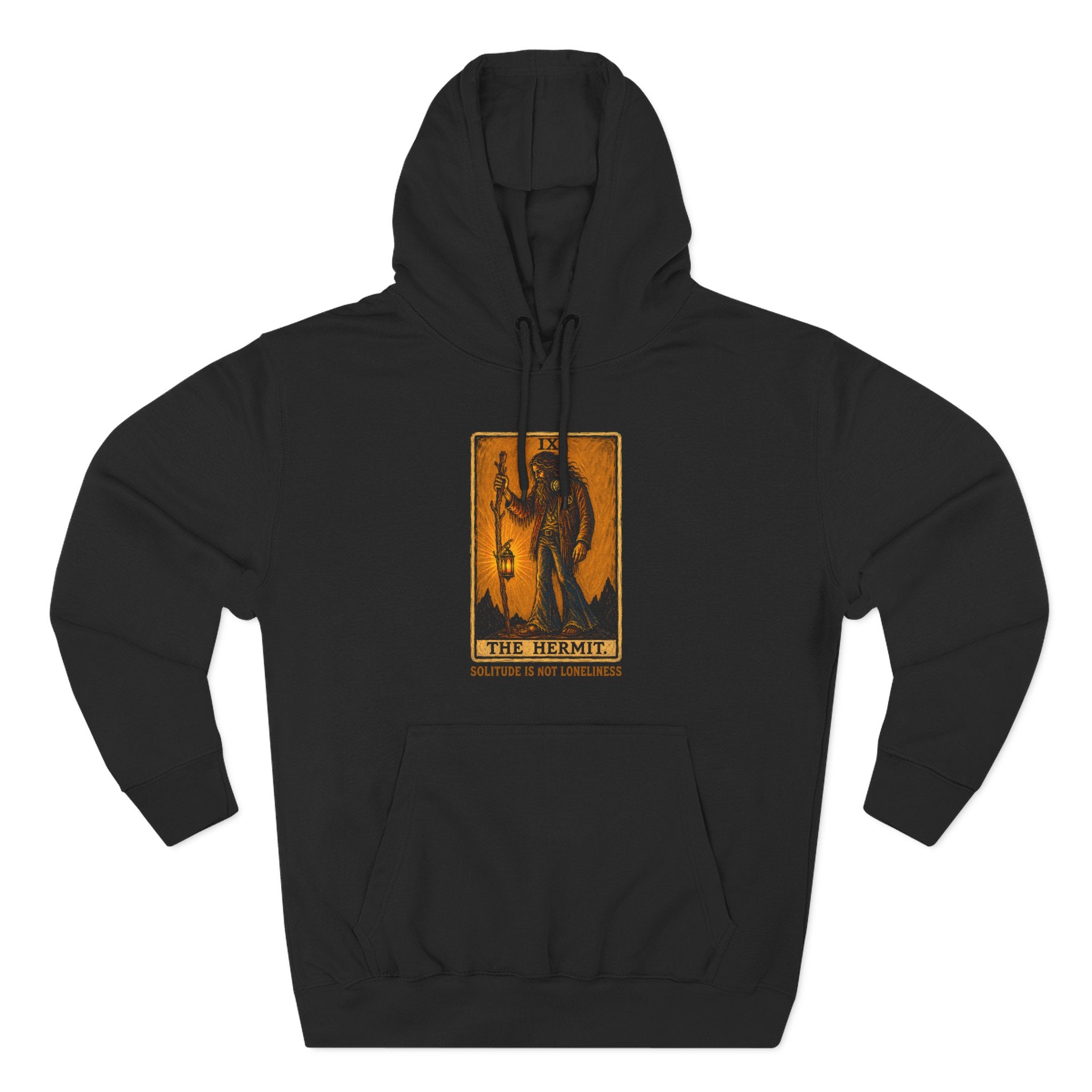 The Hermit Solitude Is Not Loneliness Tarot Premium Unisex Hoodie