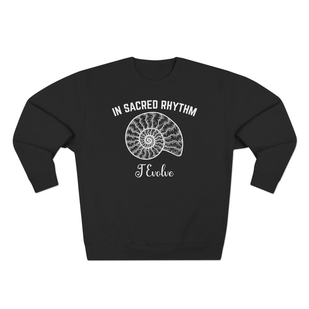 In Sacred Rhythm I Evolve Nautilus Sacred Geometry Premium Unisex Sweatshirt
