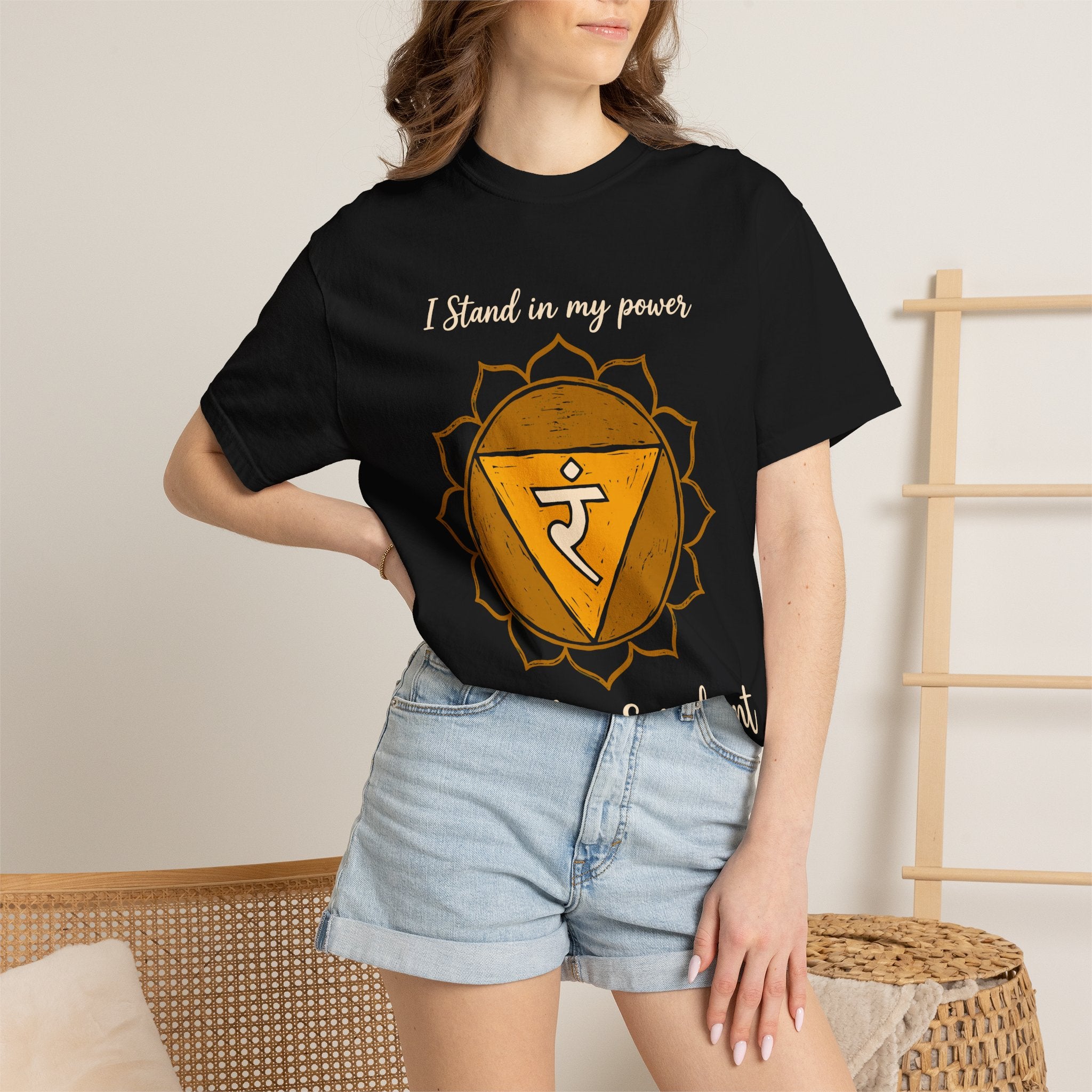 I Stand in My Power Unshaken and Radiant Solar Plexus Chakra Comfort Colors® Unisex T-Shirt