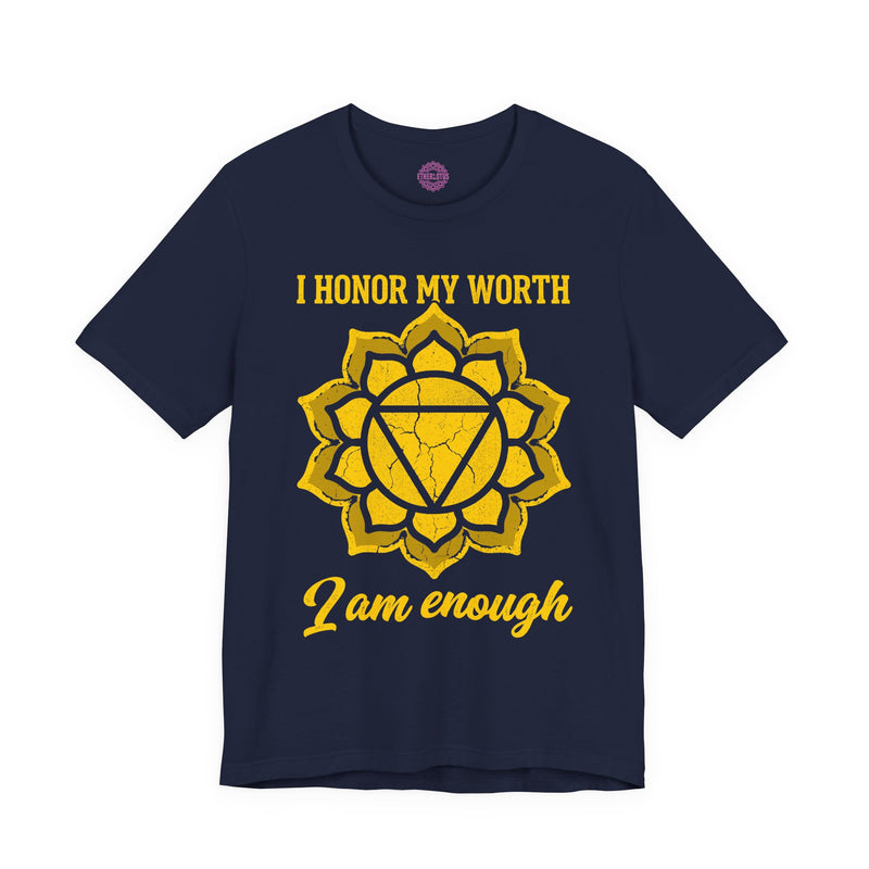 I Honor My Worth I Am Enough Solar Plexus Chakra Premium Unisex T-Shirt