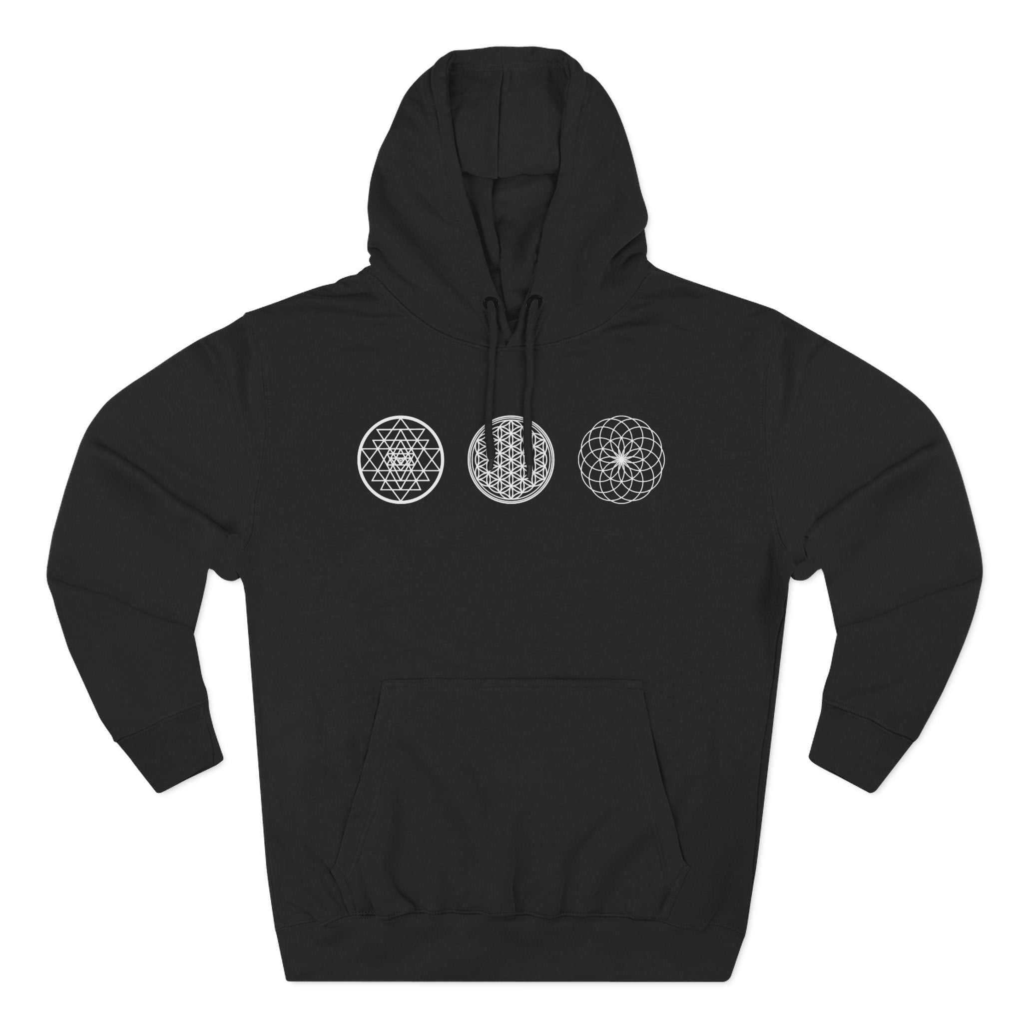 Sacred Geometry Trinity Sri Yantra Flower of Life Torus Premium Unisex Hoodie