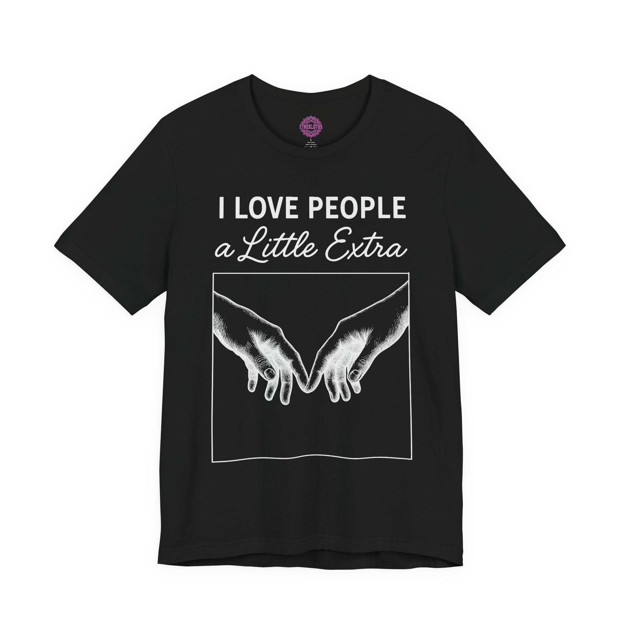 I Love People A Little Extra Connection Hands Premium Unisex T-Shirt