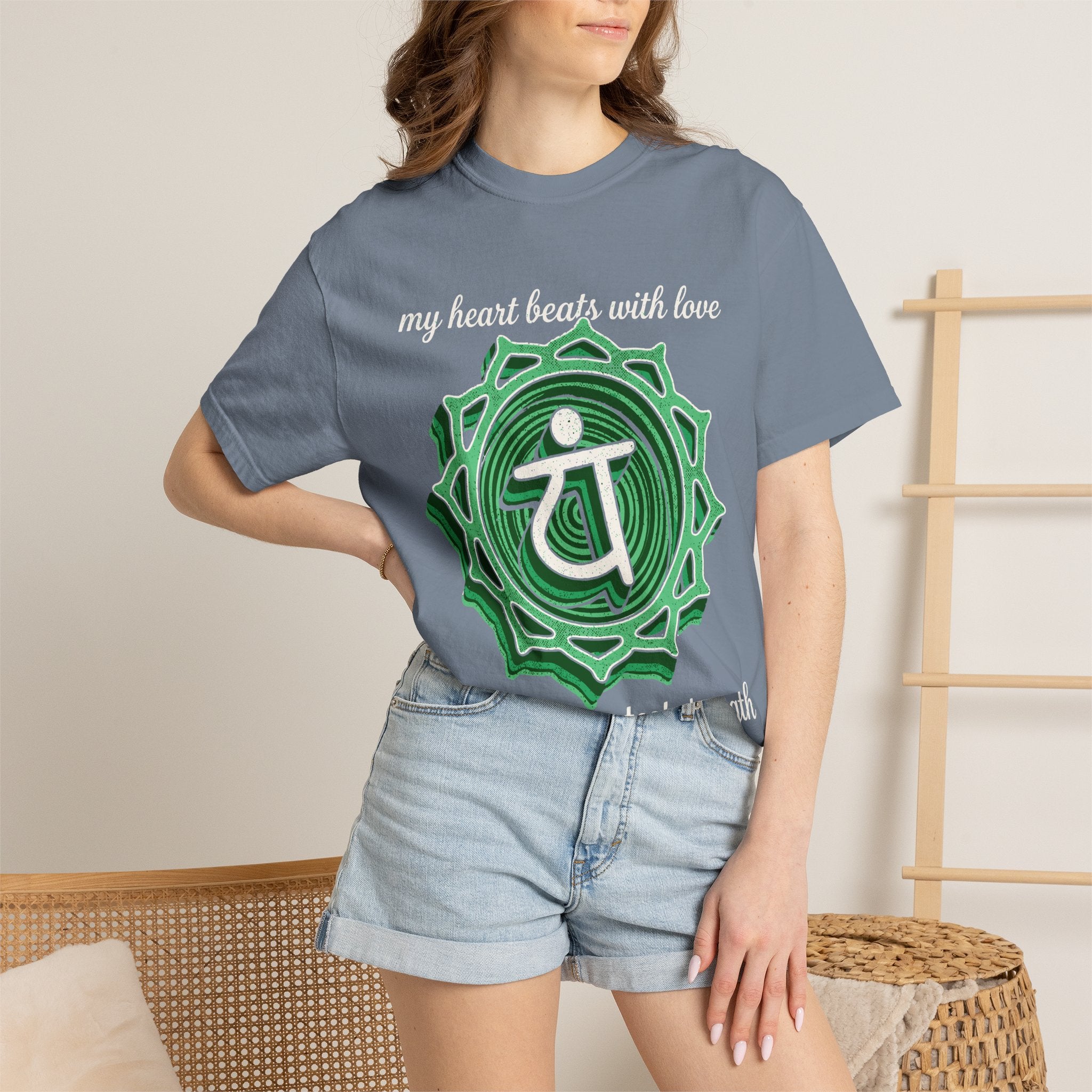 My Heart Beats With Love It Is My Greatest Strength Heart Chakra Comfort Colors® Unisex T-Shirt