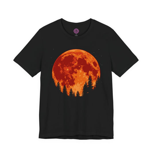 Crimson Harvest Moon Forest Premium Unisex T-Shirt